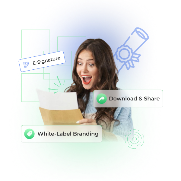 Professional certificate being awarded