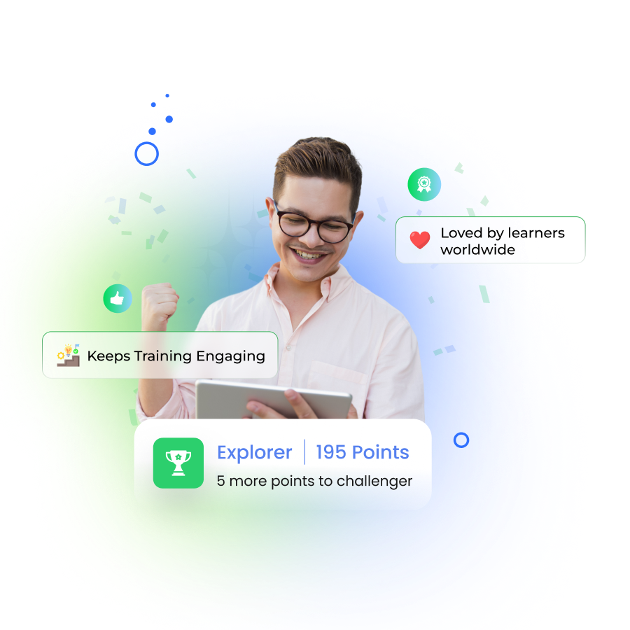 Instructor working with gamified learning platform