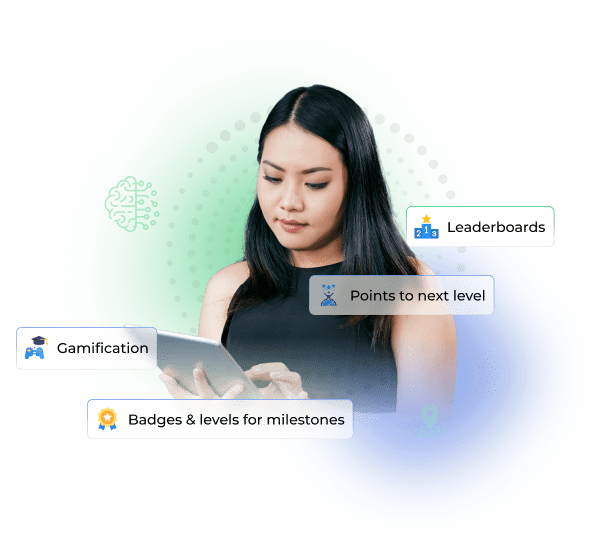 Financial gamification including progress tracking and achievement badges